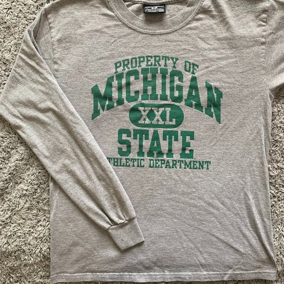 Vintage Michigan State Spartans Long-Sleeve T-Shirt. Medium. Steve & Barry's. - Picture 1 of 9